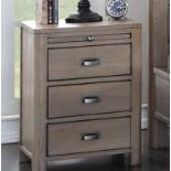 Weathered 3 Drawer Bedside Table This 3 Drawer Bedside Table Is Made Using Solid Reclaimed And