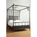 Boyd Faux Bamboo 4 Poster Bed Black And ; Gold UK King (Mattress Not Supplied) The Incredible Design
