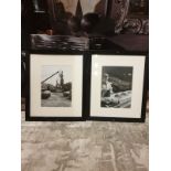 Black And White Framed Wall Art Barrel Docks 58 X 68