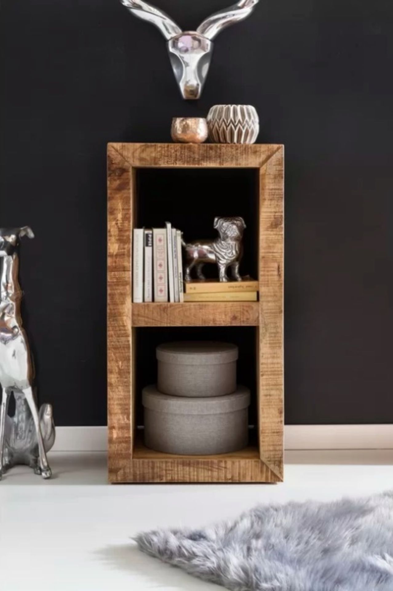 Cube Unit Handmade Solid Wood Cube Display Indulge In The Warmth Of Wood With Its Country