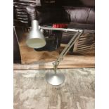 Nickel Adjustable Long Arm Lamp