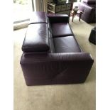 ROM Themis Modular Sofa Purple Belgian Leather Recliners With A Simplistic Yet Sophisticated Form,