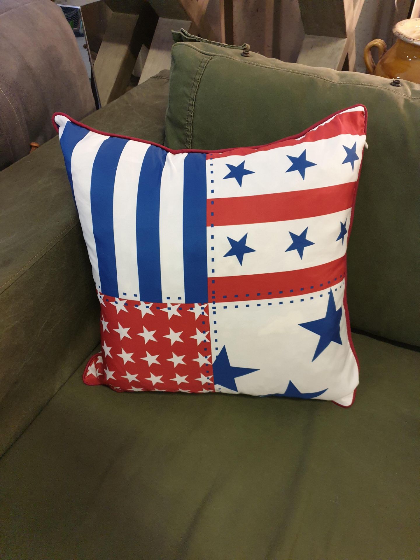 Flag cushion Stars and Stripes 430mm x 430mm