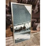 Sailing Black And White Framed Wall Art 61 X 61cm