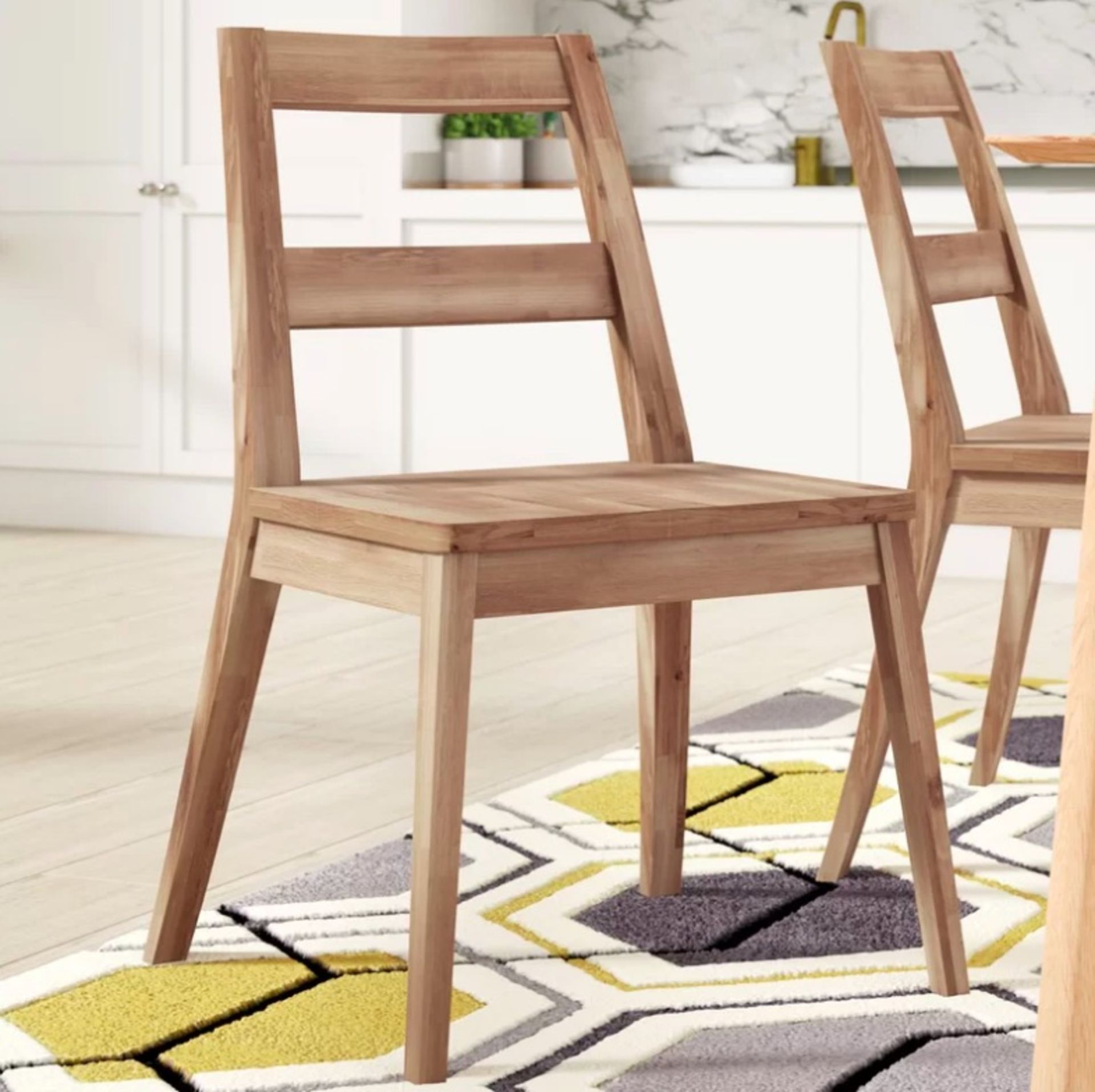 Waltham Dining Chair Set of 2 With its natural oak wood finish and minimalist design, this dining