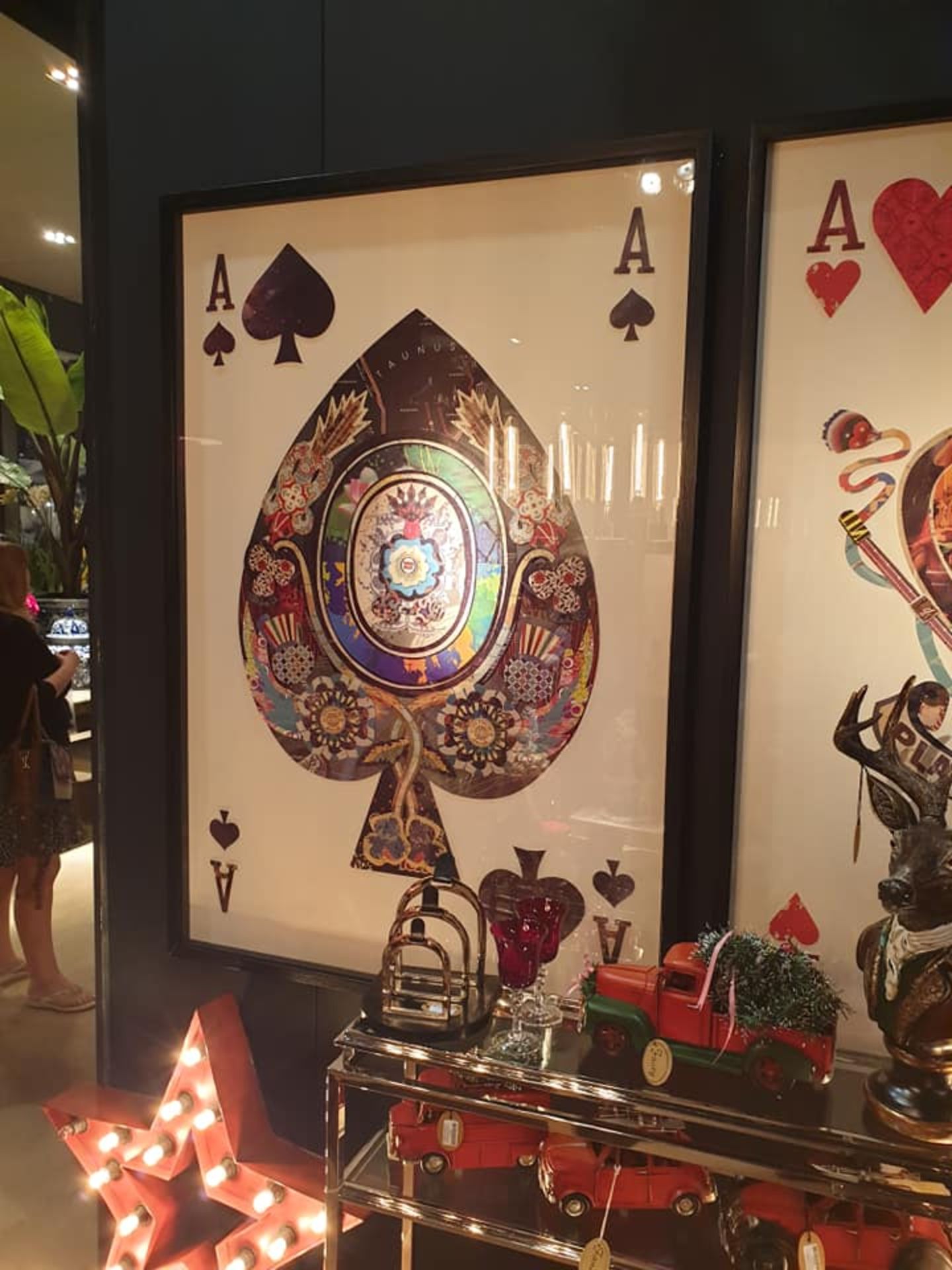 Framed Ace Of Spades Wall Art Playful And Quirky, This Cards Art Line Is An Enlarged Version Of