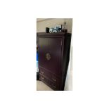 Chinua at Harrods Dining Cabinet 2 door with 2 drawers below in aubergine 173 x 46 x 85cm