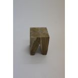 Square Stool / Side Table Natural Grey 30 X 30 X 40cm (Loc Law08a)