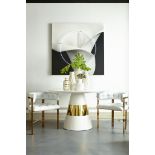 Kelly Hoppen Band Dining Table Mirrored Brass Fibre Glass Kelly's Interpretation Of The Conventional