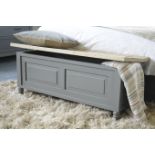 Storm Grey Storage Bench or Trunk 110 x 45 x 45cm (Loc PP256F)