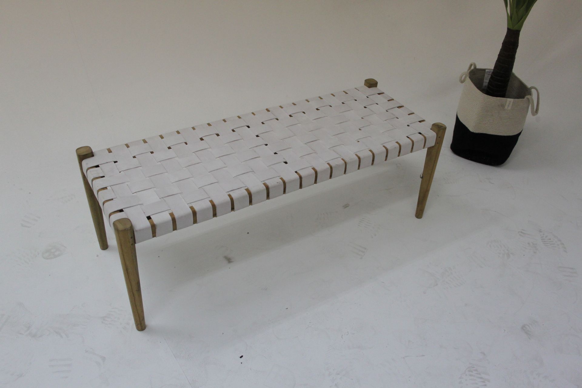 White Woven Leather Bench Our "Bronte" Furniture Range Is Defined By The Natural Beauty And Strength