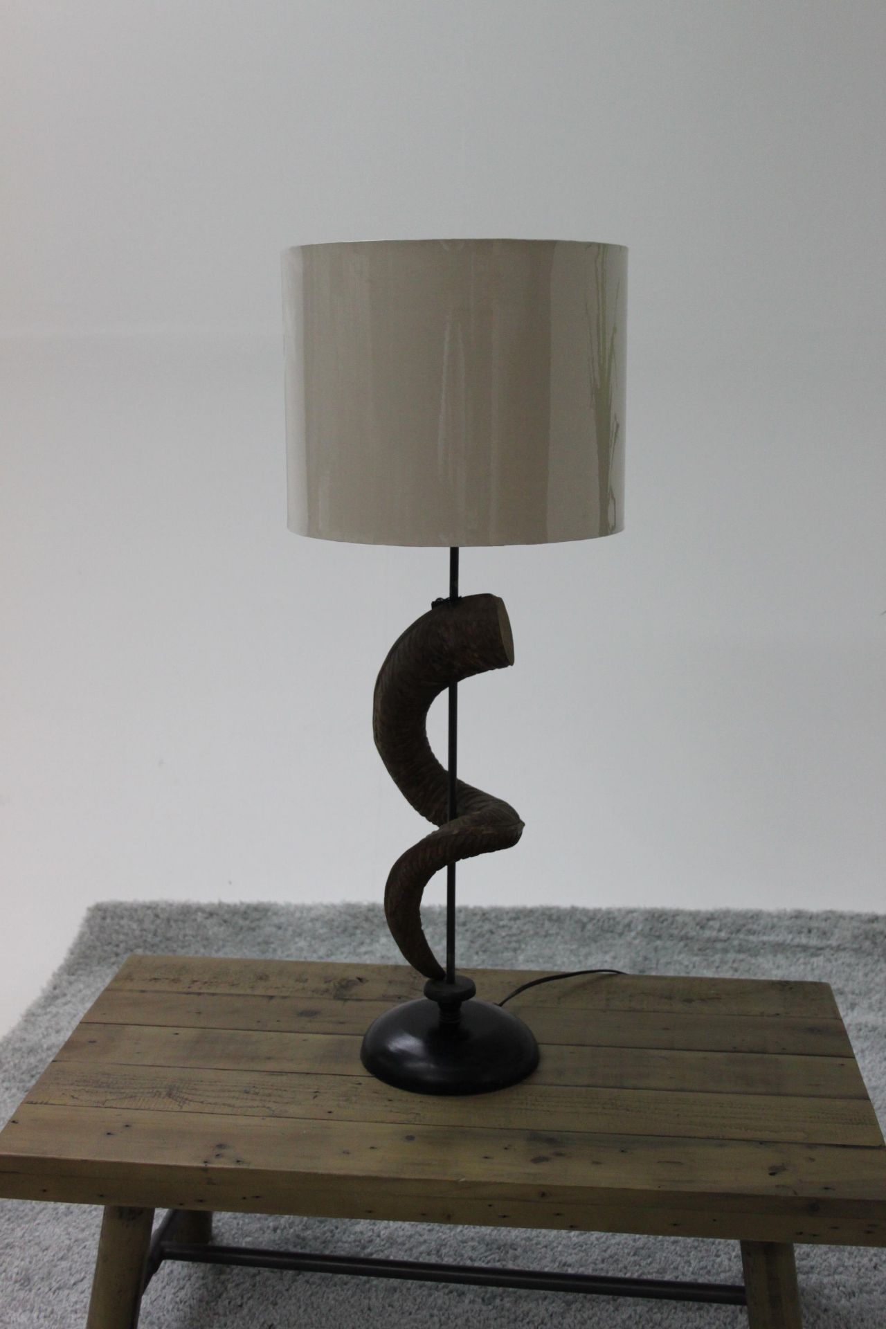 Wooden Horn Table Lamp Add A Contemporary Style To Your Home By Introducing This Gorgeous Horn Table - Image 2 of 3