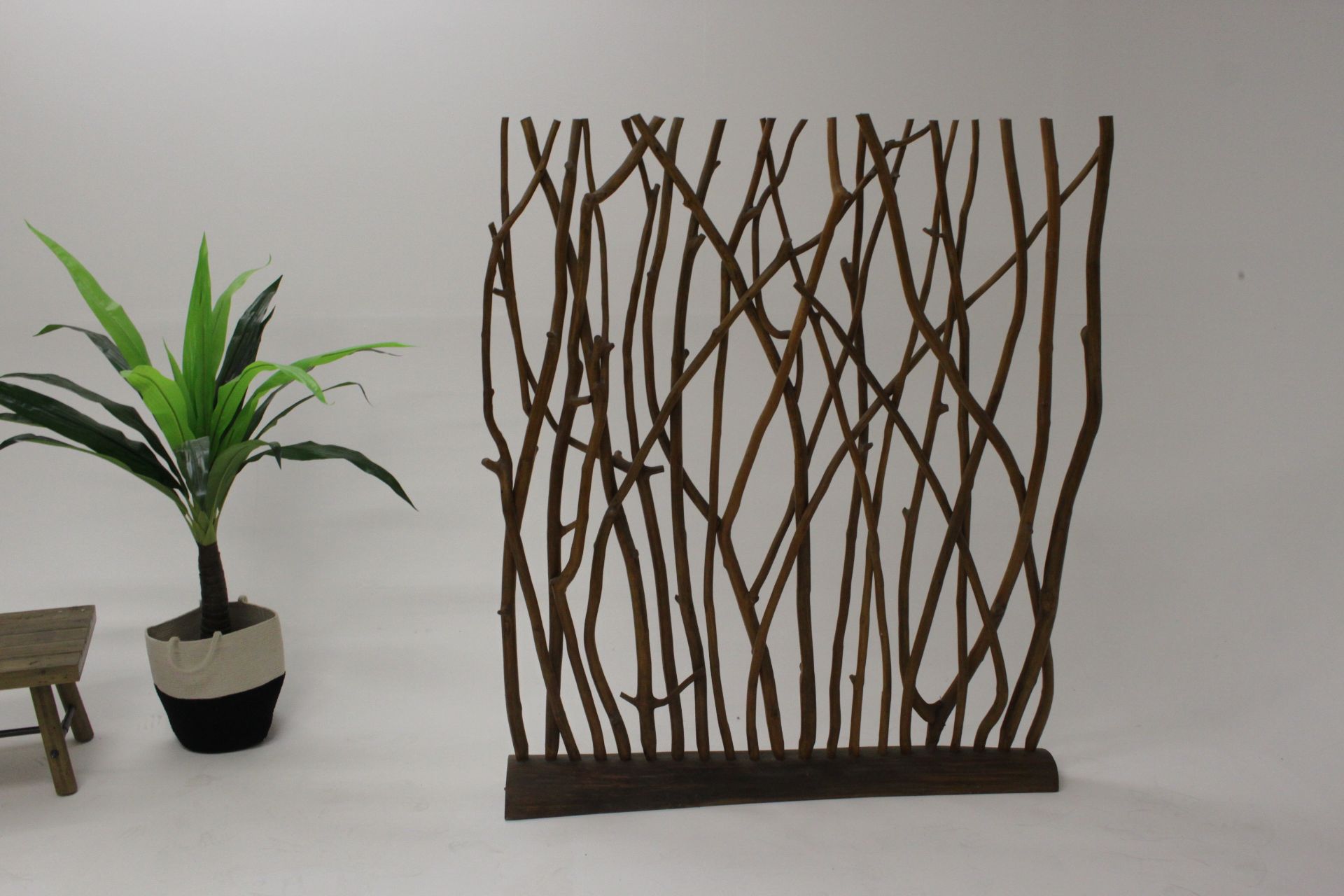 Twig Screen Panel Freestanding Privacy Or Divider Panel Bring A Little Nature To The Living Space (