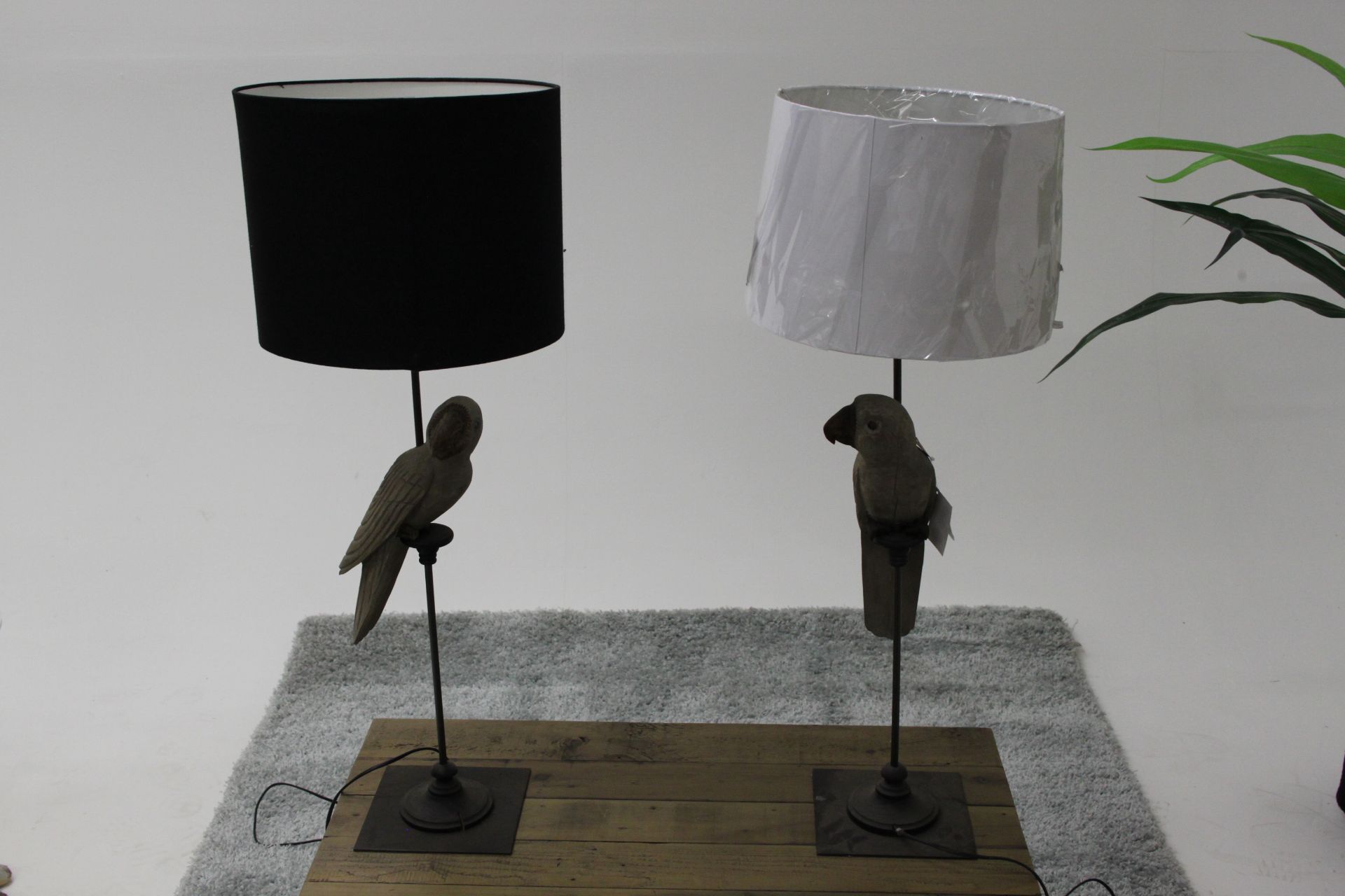 Wooden Parrot Table Lamp Perched On Her Stand Polly The Parrot Offers A Quirky Lighting Solution For