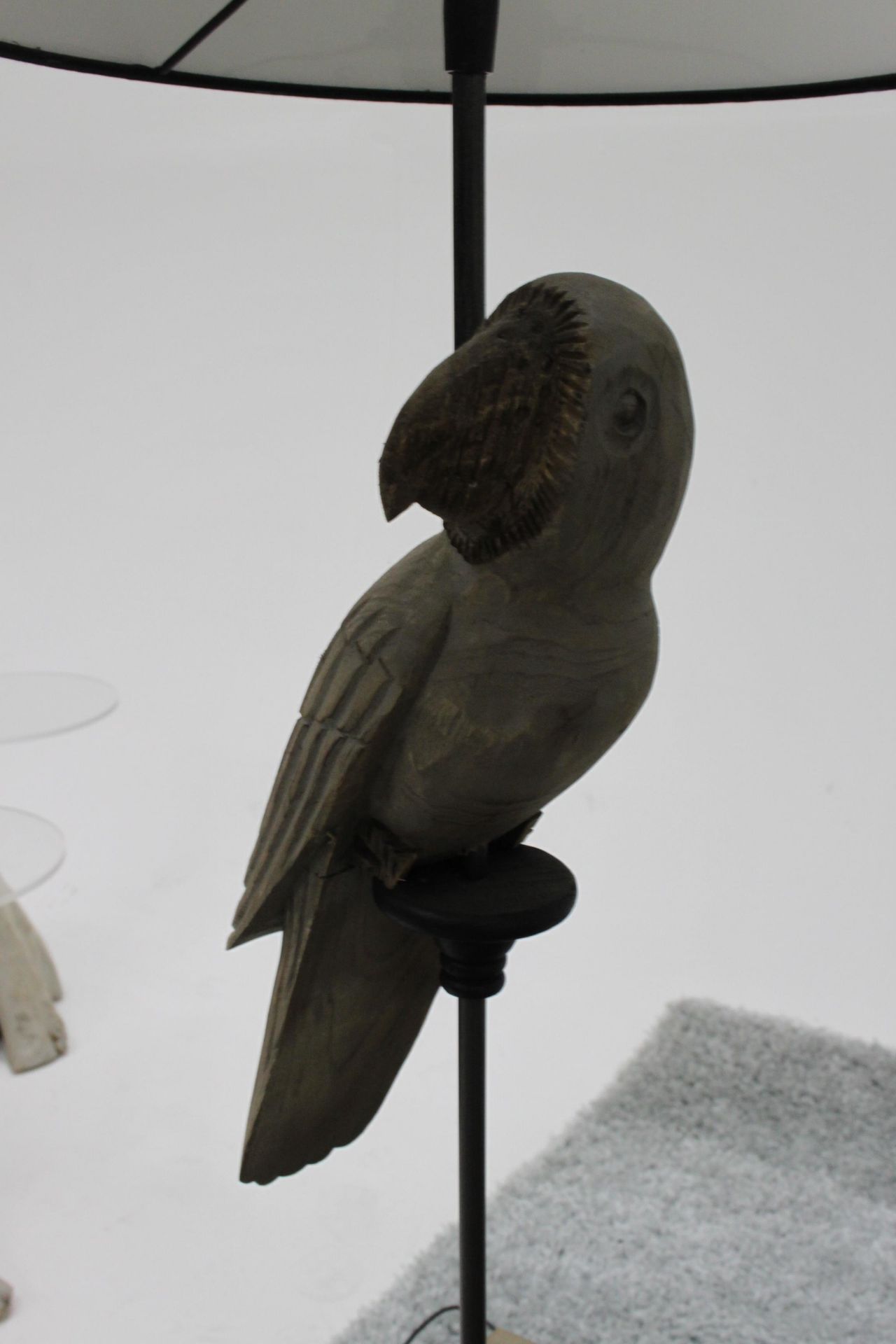 Wooden Parrot Table Lamp Perched On Her Stand Polly The Parrot Offers A Quirky Lighting Solution For - Image 3 of 3