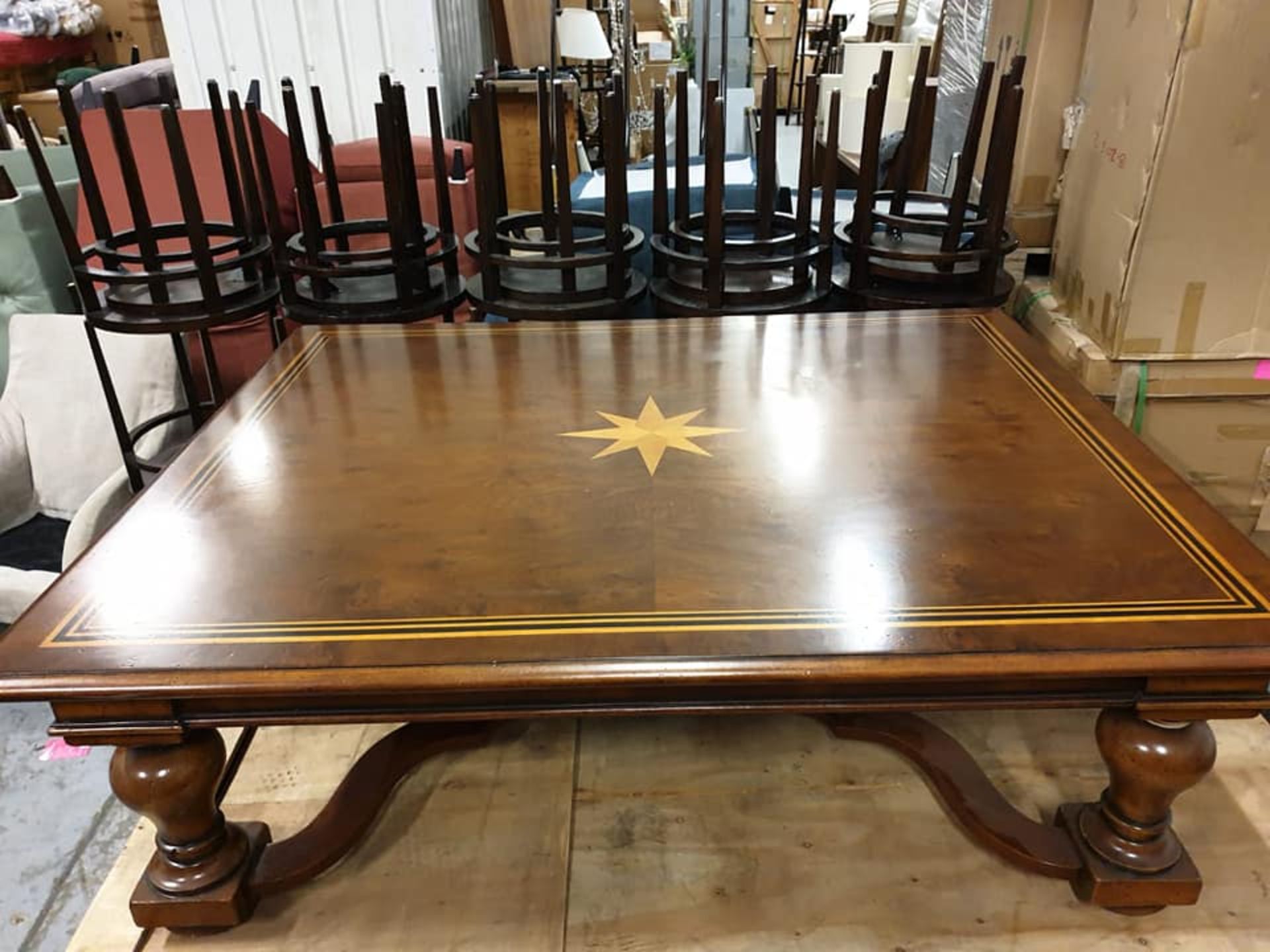 Rosewood And Satinwood Marquetry Inlay The Roland Coffee Table Is A Stunning English Rosewood Table