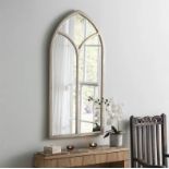 Chapel Accent Mirror Accent mirror Arch/Crowned top wood frame mirror hand finished in champagne