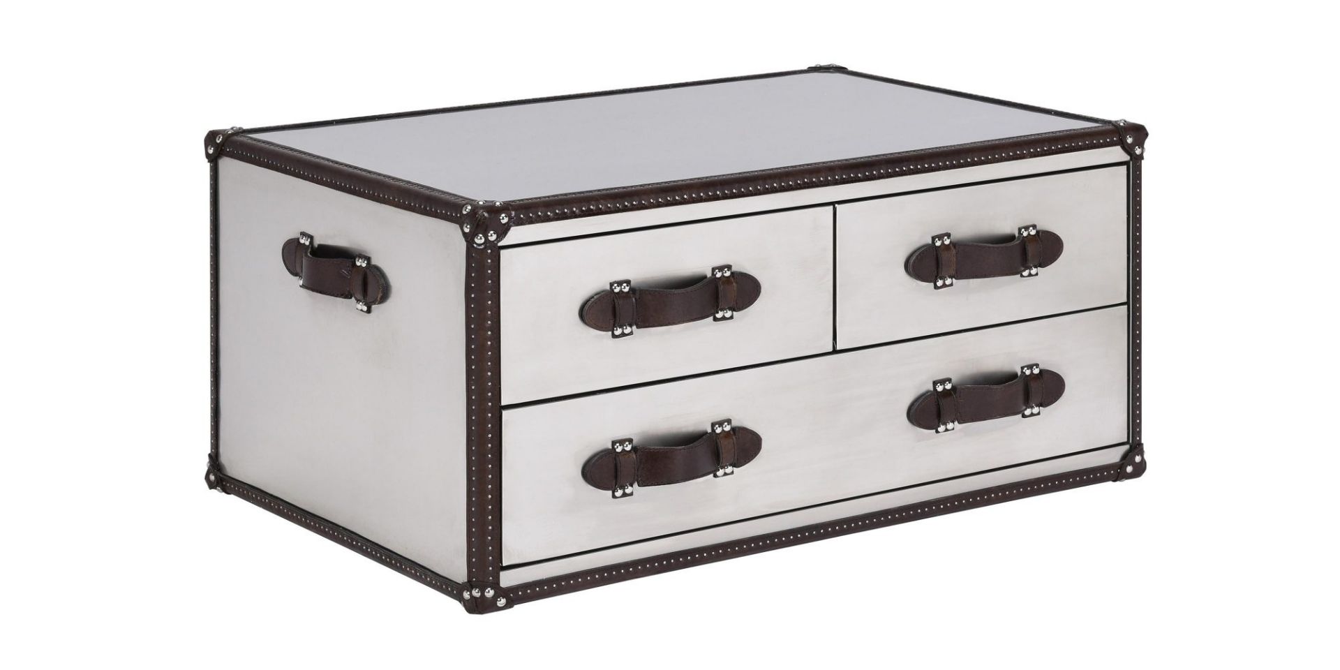 Sherborne Coffee Table A Contemporary Take On Classic Steamer Trunk Finished In Stunning Brushed