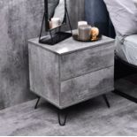 A pair of Ideal 2 drawer bedside tables these 2 Drawer Bedside Table presents minimalist lines;