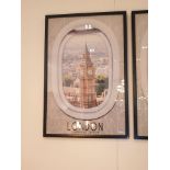 Framed Wall Art “ A View Of London” A View Of London From Airplane Window Printed 80 X 120cm