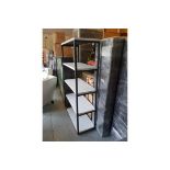 Horizon Marble Bookcase White Honed Marble And Matt Black Steel Frame 100 X 45cm RRP £1440