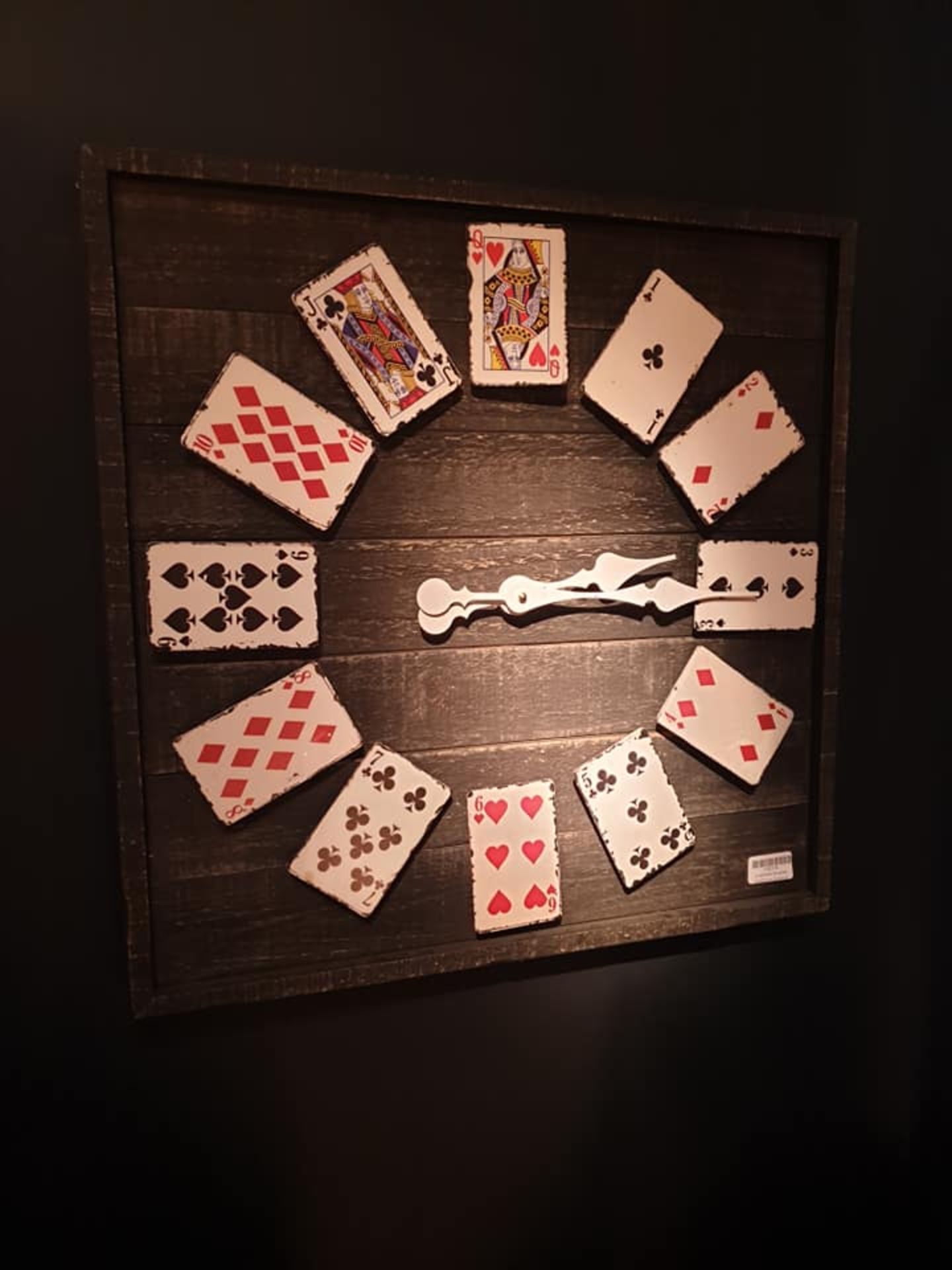 Playing Cards Wall Clock Decorate Your Game Room With Your Favourite Pastime. This Large Wall