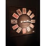 Playing Cards Wall Clock Decorate Your Game Room With Your Favourite Pastime. This Large Wall