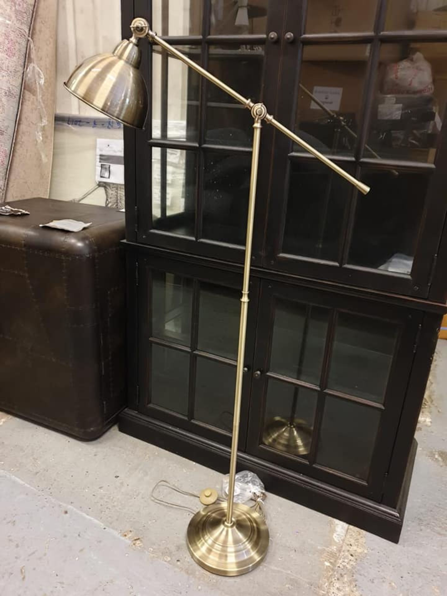 Architect Brass Lamp Adjustable antique brass finish floor lamp 28 x 76 x 150cm