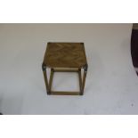 Parquet Top Side Table The Beautiful Geometric Effect Surface Teamed With A Stunningly Simple Cube