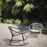 Finsbury Garden Rocking Chair, Pastel Matt Black Steel By Swoon Editions (brand new boxed) (brand