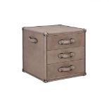 Sherborne Leather 3 Drawer Side Table A Contemporary Take On Classic Steamer Trunk Finished In