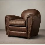 Turner Leather Armchair The Turner Is A Classic Cigar-Style Club Chair, Rounded Arms And Seat Back