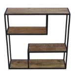Foundry Bookcase The Bookcase Has Three Mango Wooden Shelves Where You Can Put Various Home