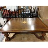 Rosewood And Satinwood Marquetry Inlay The Roland Coffee Table Is A Stunning English Rosewood Table