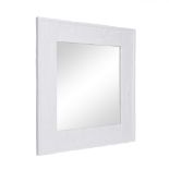 Square Mirror Coastal Inspired Collection Made From Reclaimed Boatwood Finished In A Bright White