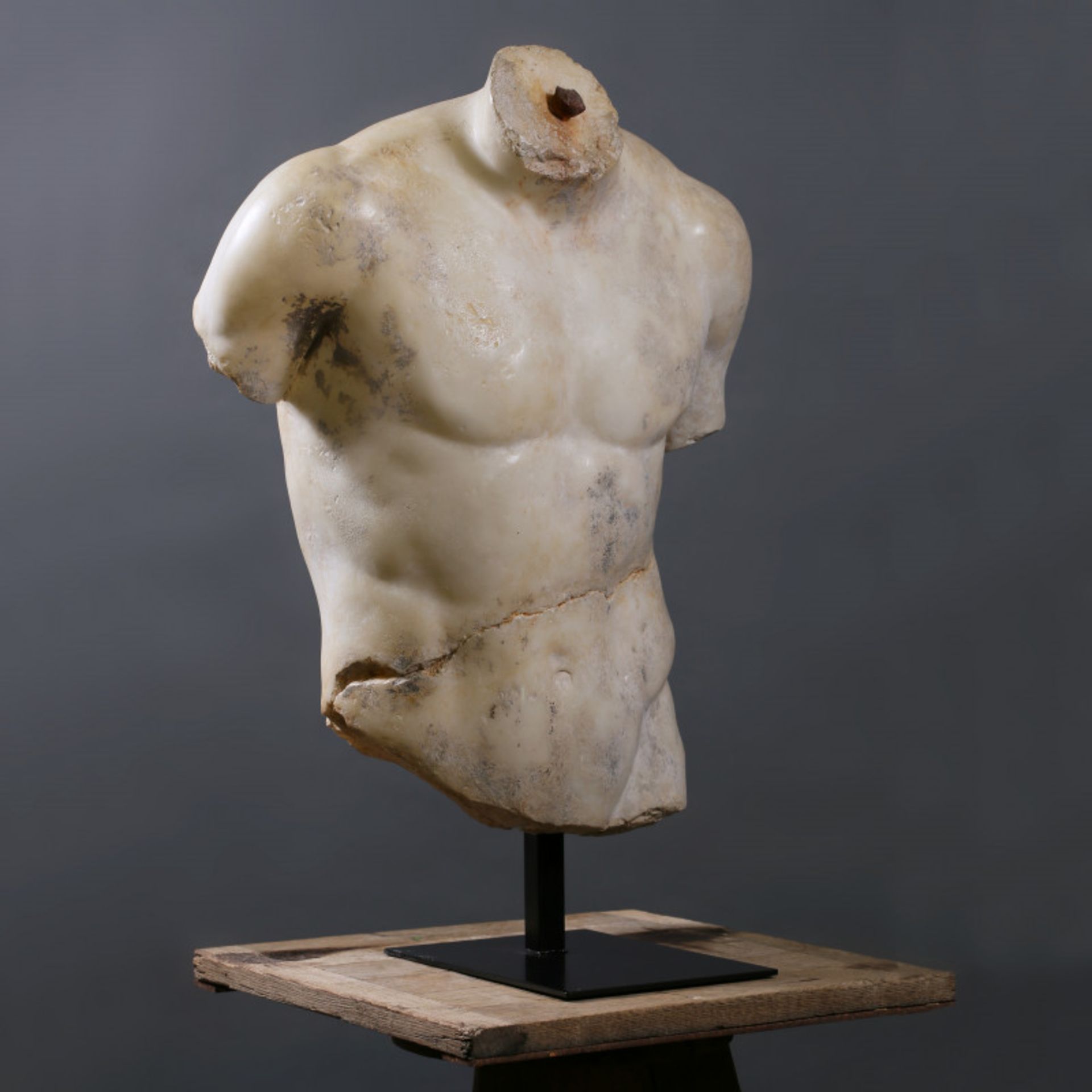 "Discophorus" Torso This Partial Torso Of A Discus Thrower Reproduces A Fragment Of The Original - Image 3 of 6