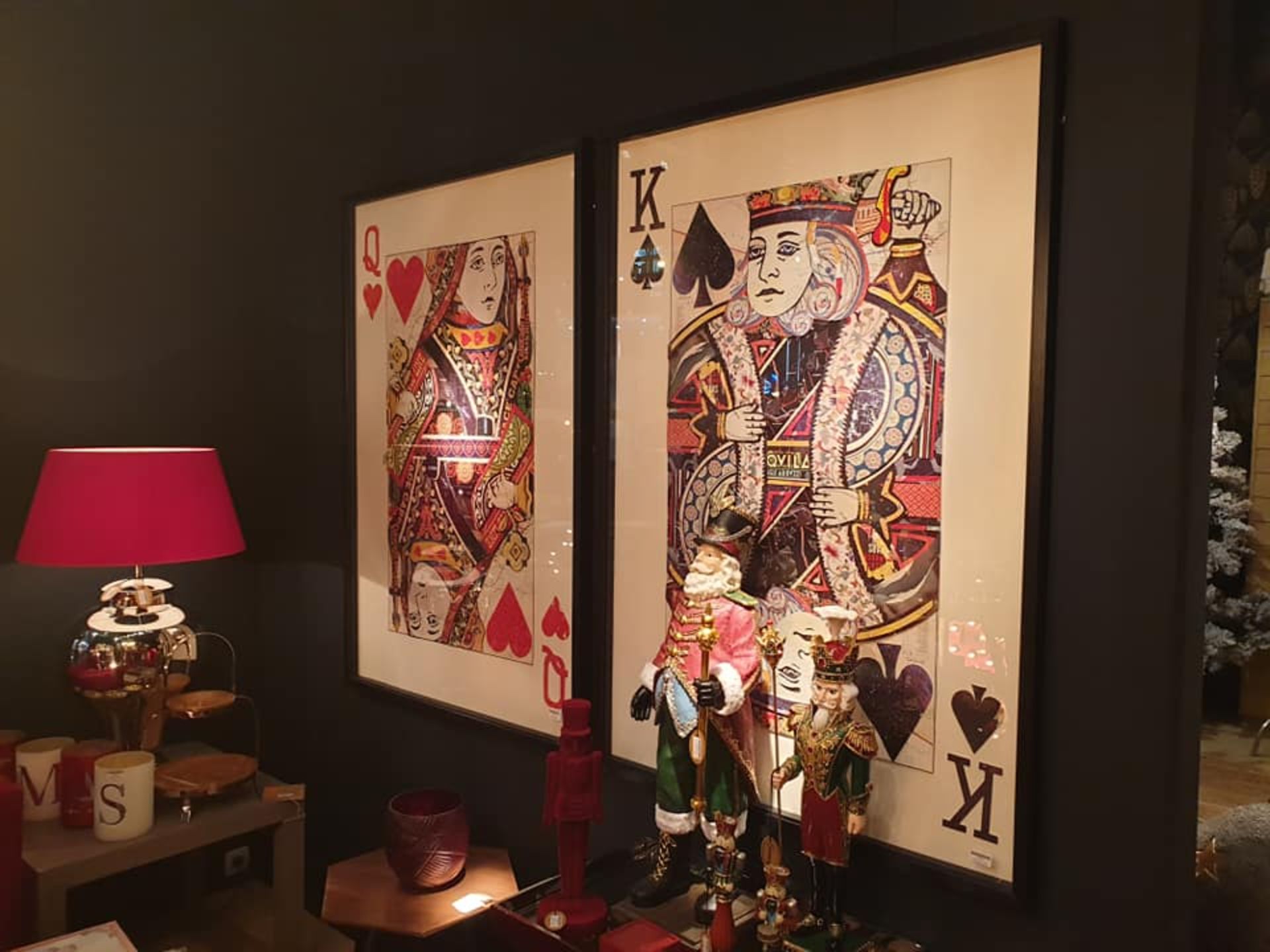 Framed King Of Spades Wall Art Playful And Quirky, This Cards Art Line Is An Enlarged Version Of