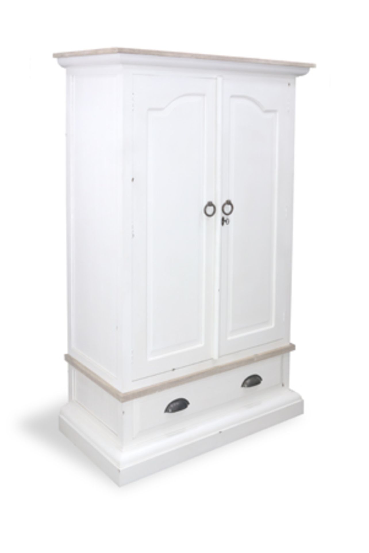 Cottonwood Wardrobe 2 Door Antique White The Cottonwood Finish Adds A Fresh And Tranquil Appeal To - Image 2 of 4