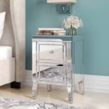 A pair of mirror 2 drawer bedside tables The beautiful and glamorous 2 drawer bedside table has a