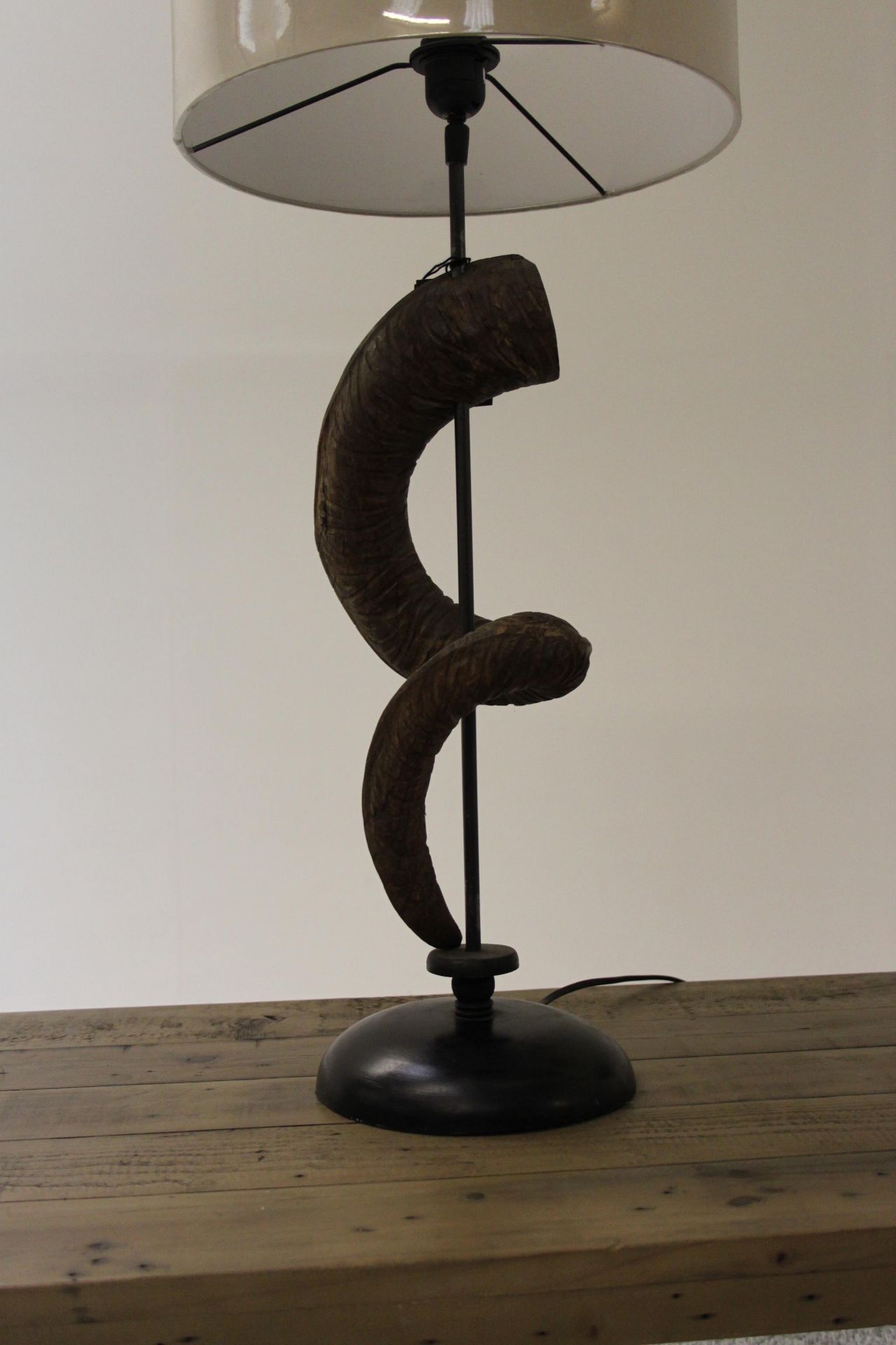 Wooden Horn Table Lamp Add A Contemporary Style To Your Home By Introducing This Gorgeous Horn Table - Image 3 of 3
