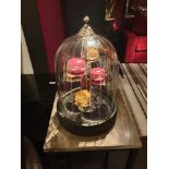 Glass Dome Cake Stand Nickel With Decorative Macaroons A Traditional Museum Style Glass Dome Case