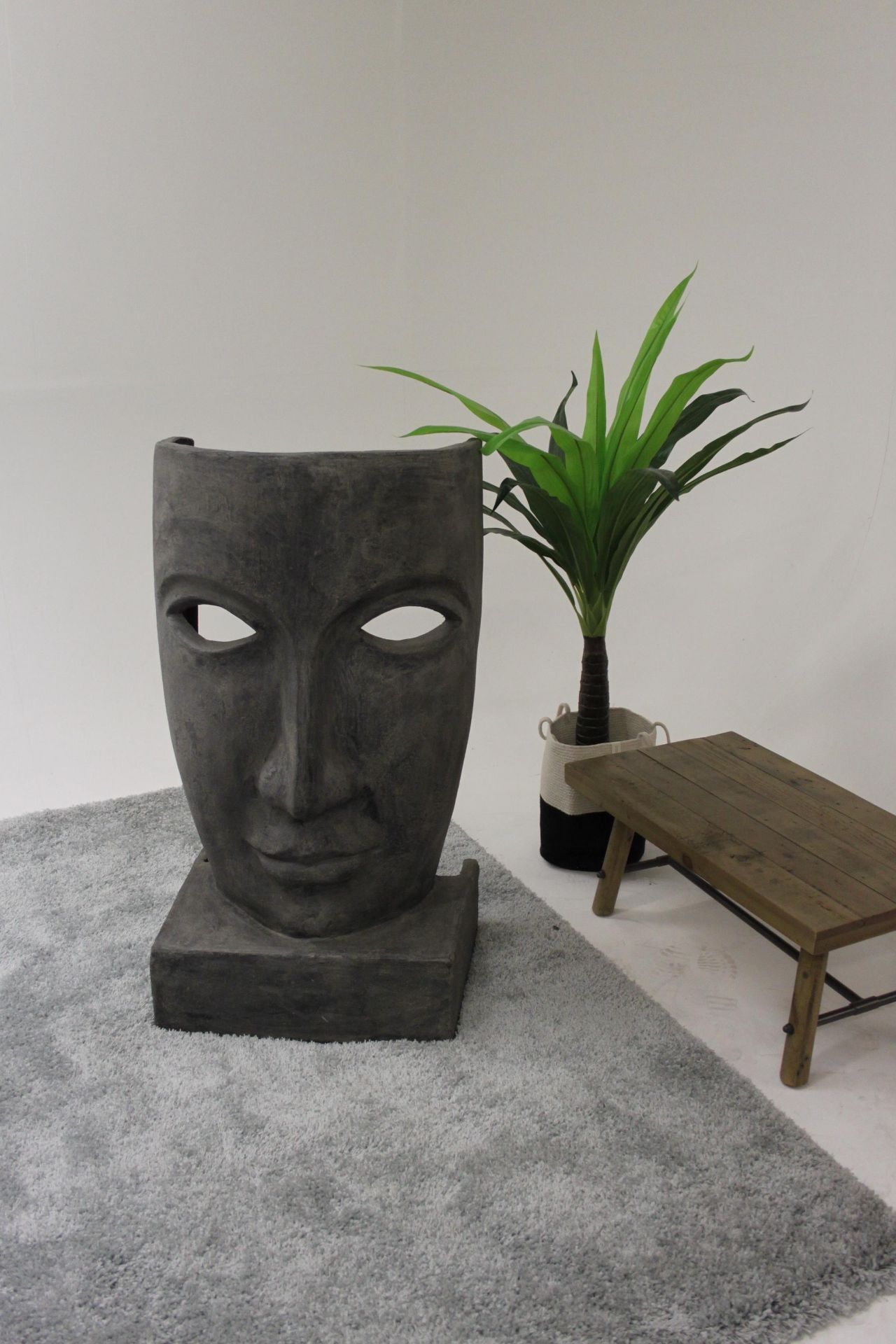 Large Concrete Mask Floor Standing This Sculpture Will Look Just As Impressive When Displayed