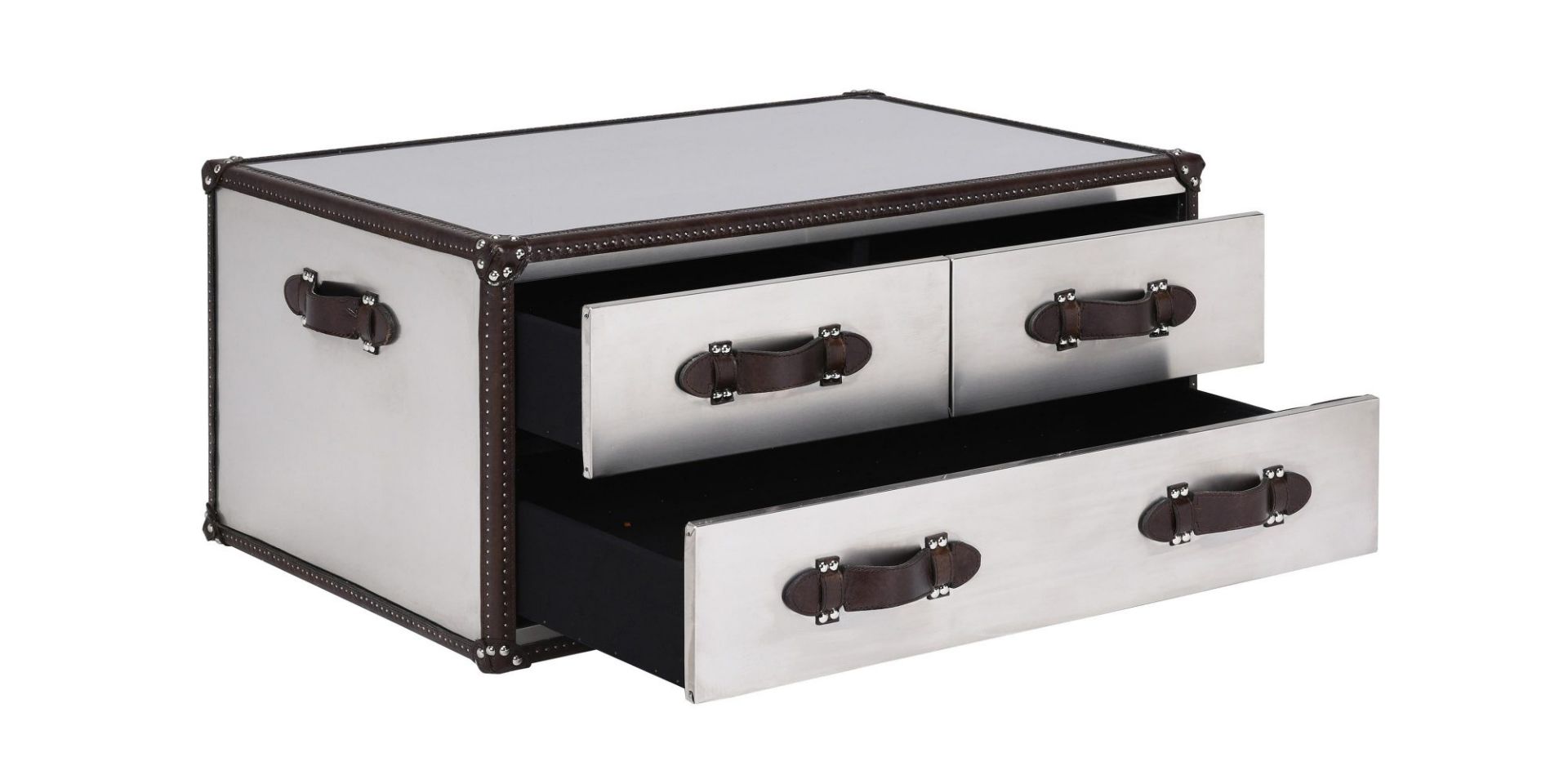 Sherborne Coffee Table A Contemporary Take On Classic Steamer Trunk Finished In Stunning Brushed - Image 2 of 3