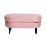 Monroe Linen Footstool - Dusky Pink Velvet By Christiane Lemieux An Elegant And Sophisticated