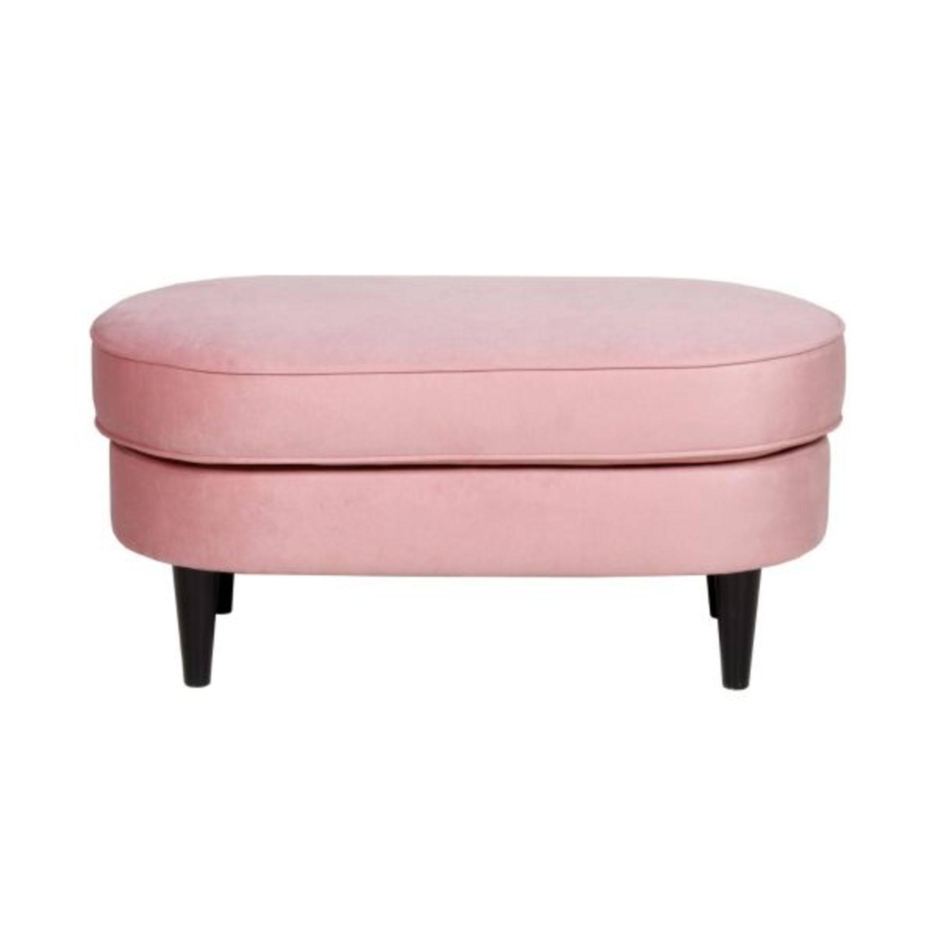 Monroe Linen Footstool - Dusky Pink Velvet By Christiane Lemieux An Elegant And Sophisticated