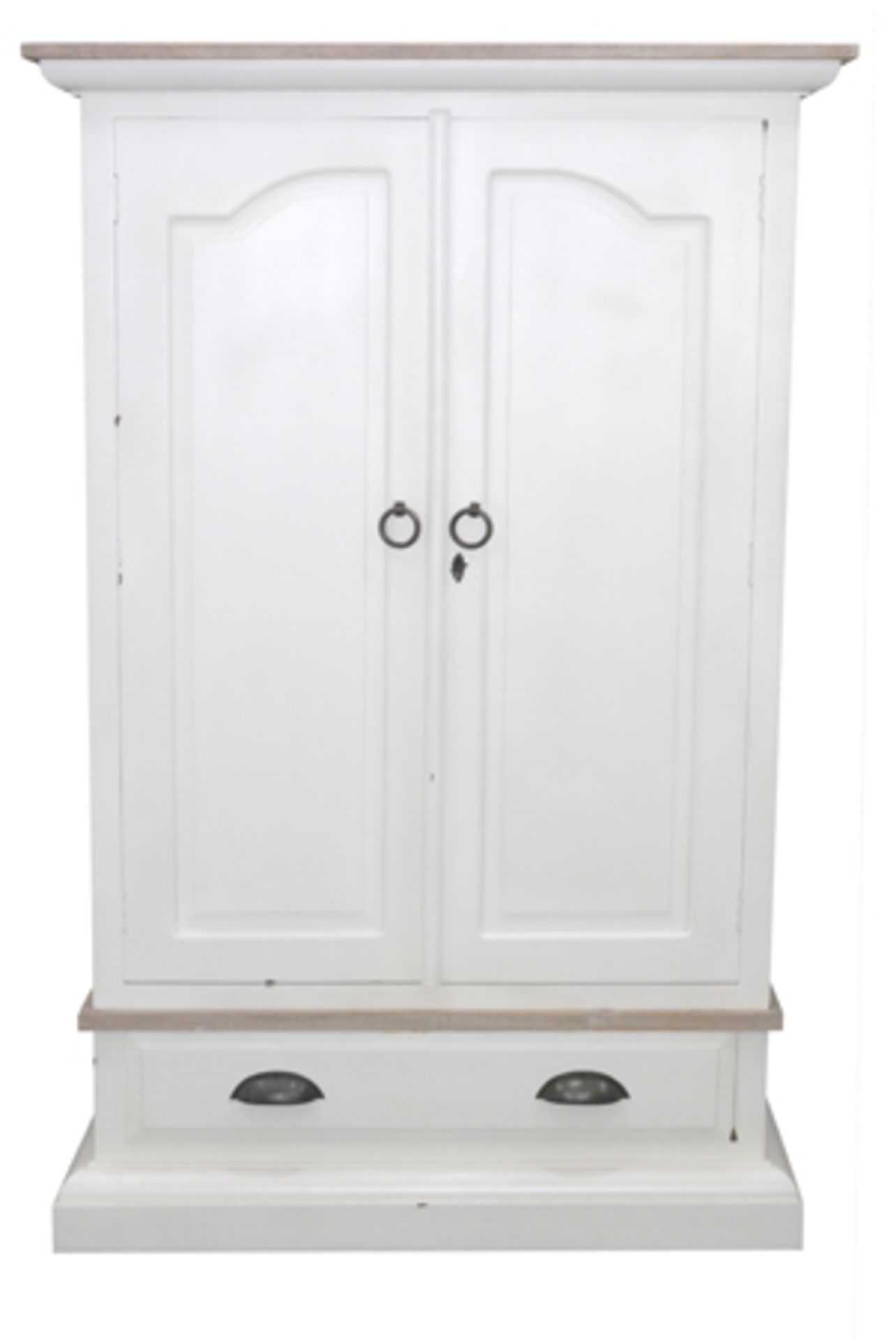 Cottonwood Wardrobe 2 Door Antique White The Cottonwood Finish Adds A Fresh And Tranquil Appeal To