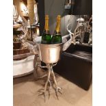 A Huge Champagne Cooler Formed With Stag Heads And Antlers Floor Standing Stand Is Sure To Be The