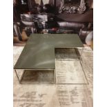 Chrome Base L Shade Coffee Table 1070 X 1070 X 360mm