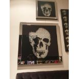 Wall Art Skull A Large Metre Square Statement Piece Wall Art - This Stunning Piece Will Be A Talking