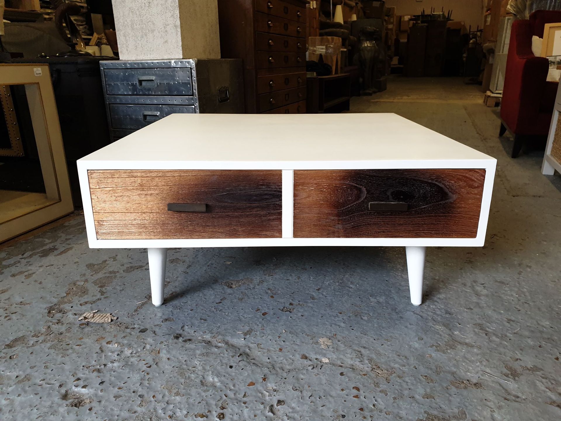 Bluebone Vanilla Retro Walnut Coffee Table